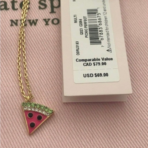 Watermelon necklace and earrings - Picture 3 of 7